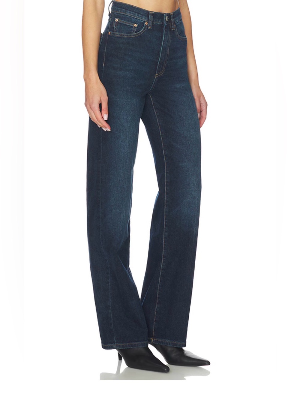Karmine Refined Wide Leg Jeans, DL 1961, Size 30, Dark Sea Wash